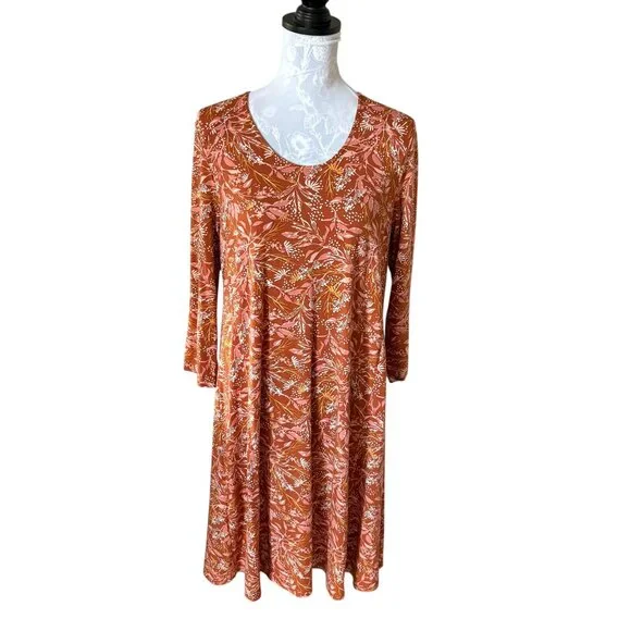 Garnet Hill Dresses Garnet Hill Floral Swing Dress Womens